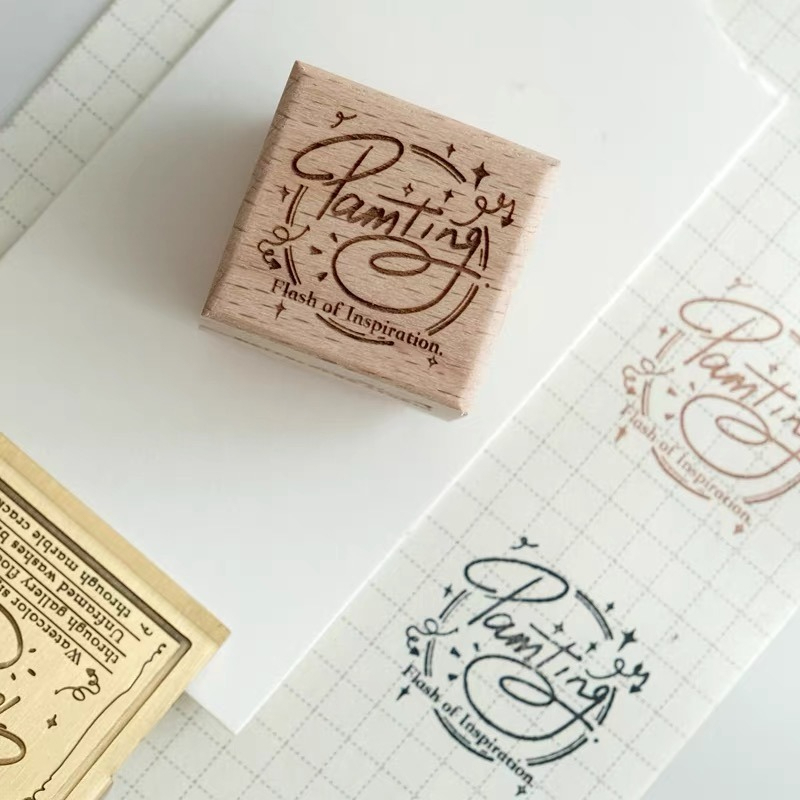 Stempel Karet Kayu Sketsa Cat  - Tools Qa ulasan dan harga